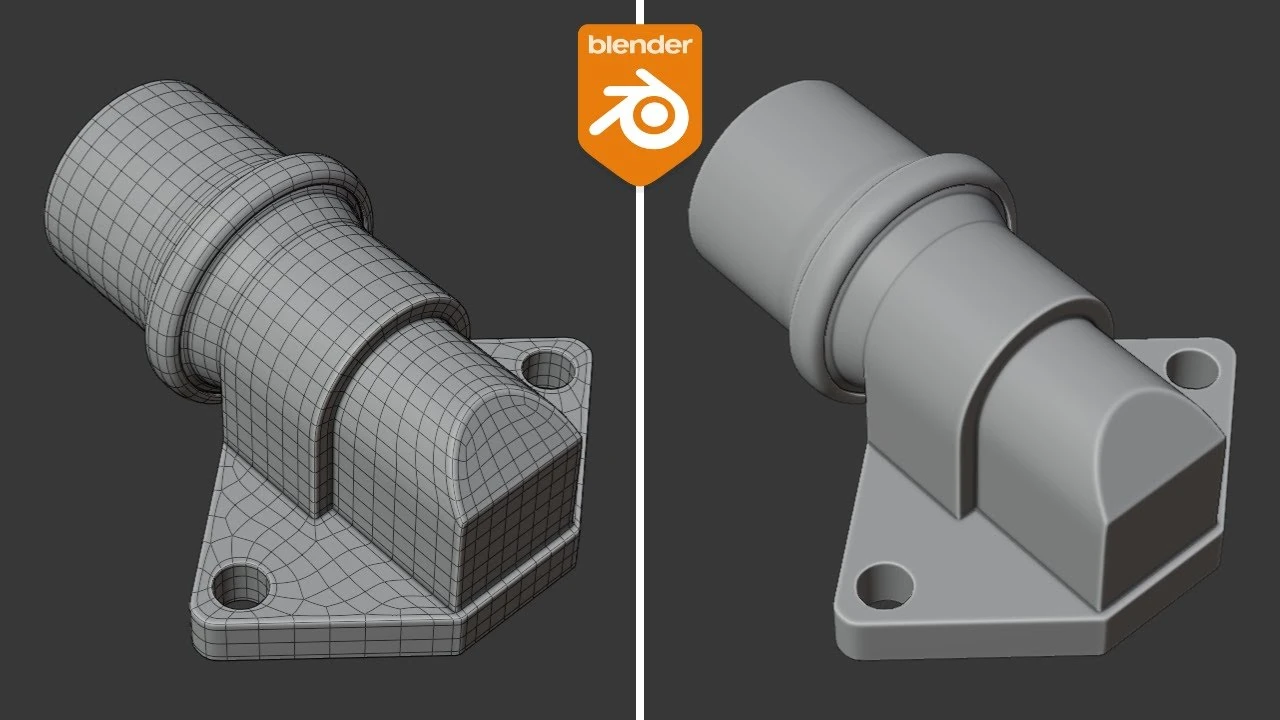 Práctica de Blender: Modelado de una pieza mecánica