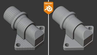 Práctica de Blender: Modelado de una pieza mecánica