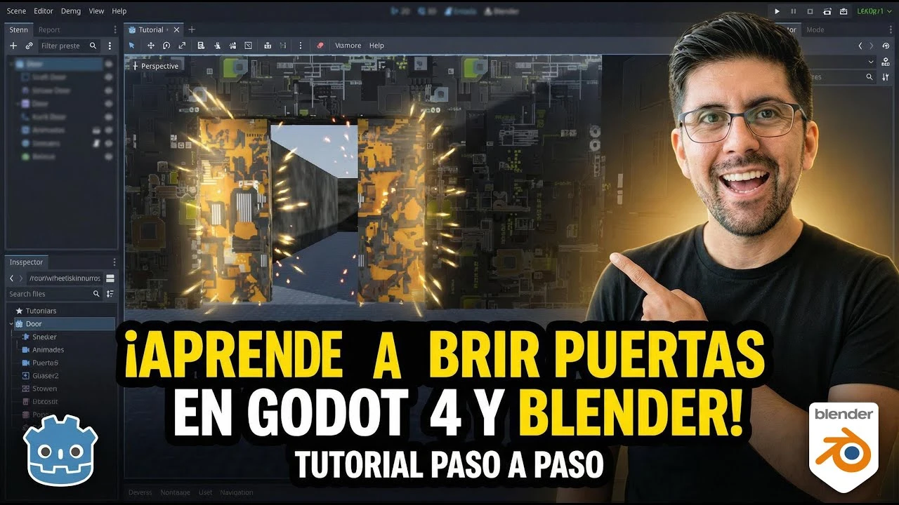 ¡Aprende a Abrir Puertas Animadas en Godot 4 y Blender! Tutorial Paso a Paso 🚪✨