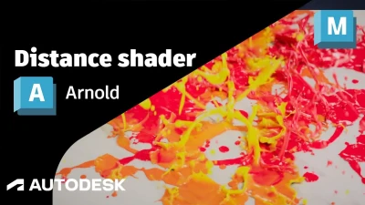Arnold Tutorial - How to use the distance shader to create a paint mixture effect in MtoA
