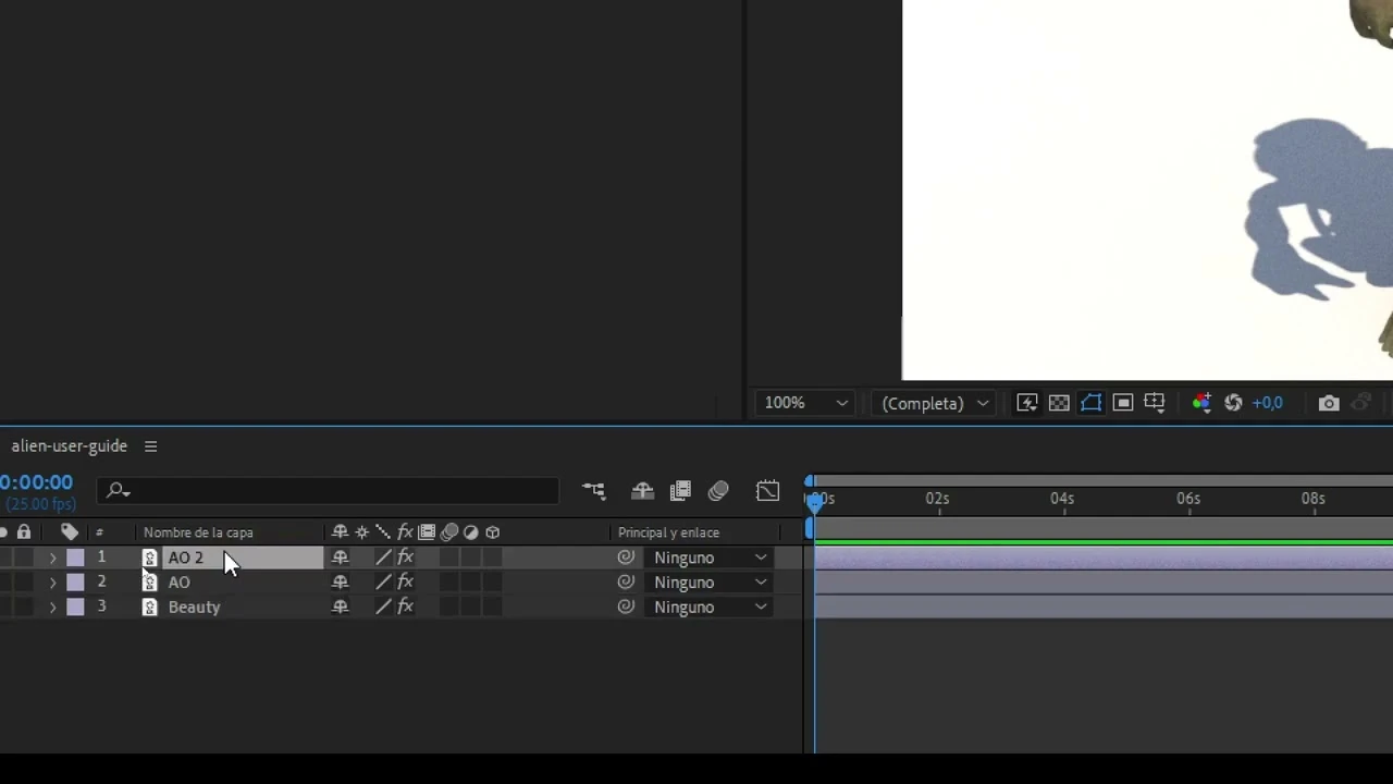 Maya Arnold AO y Cryptomatte Composición en After Effects
