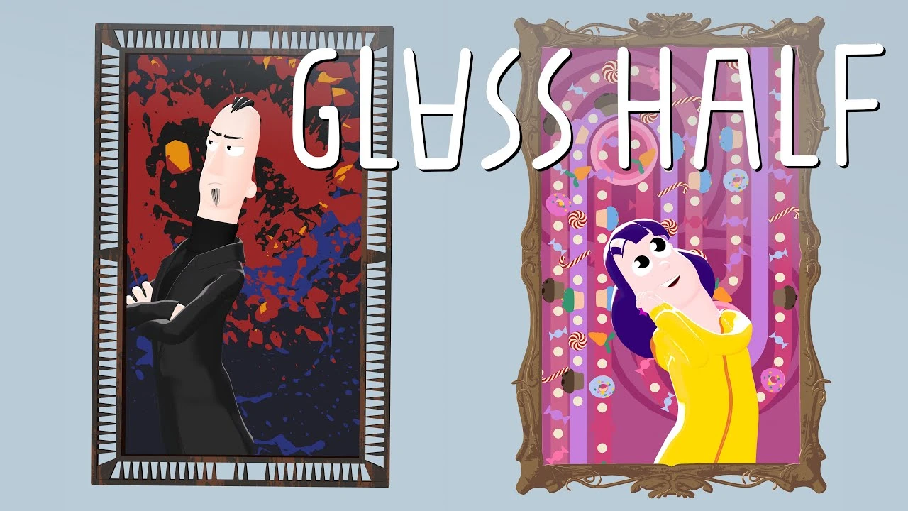 Glass Half - Blender animated cartoon