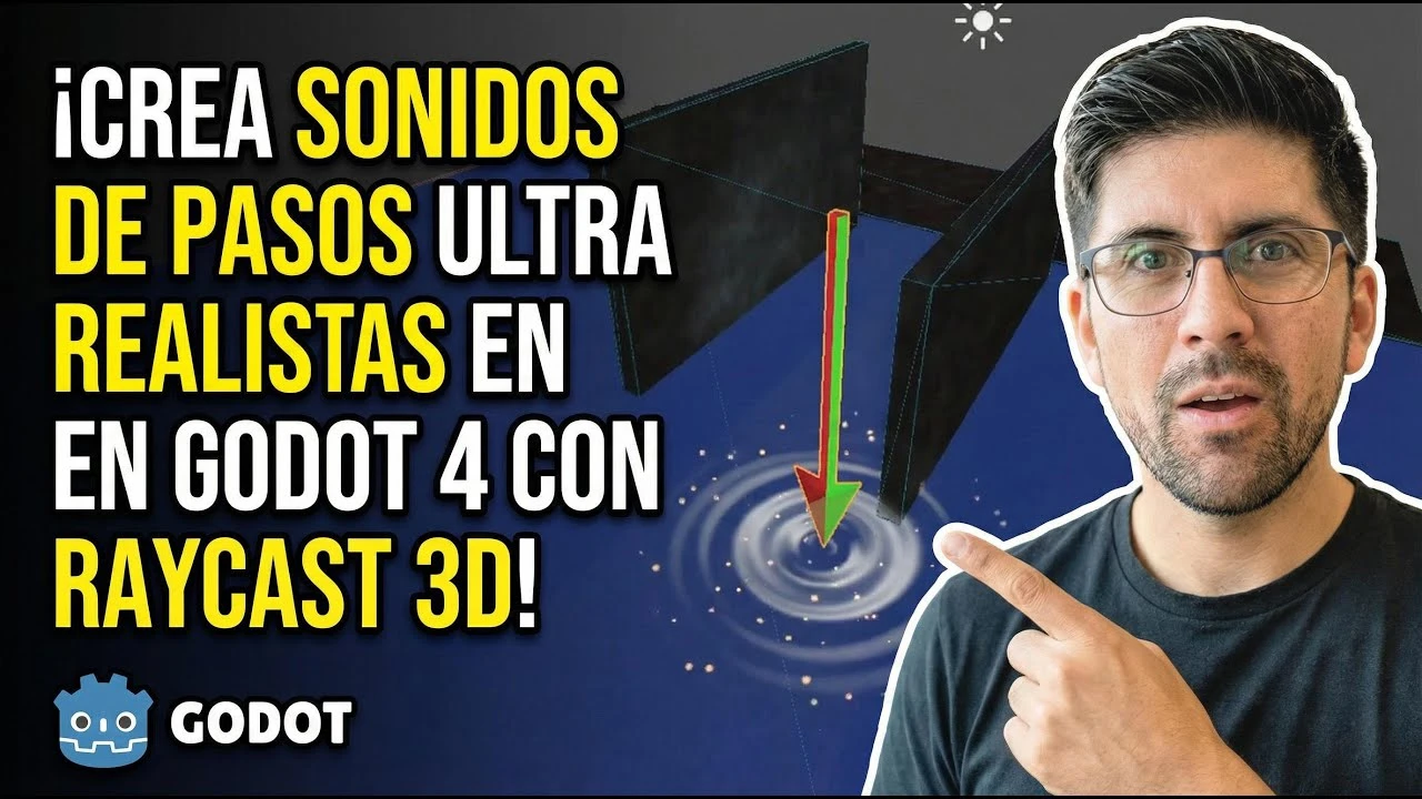 ¡Crea sonidos de pasos ultra realistas en Godot 4 con Raycast 3D! 🎧👣