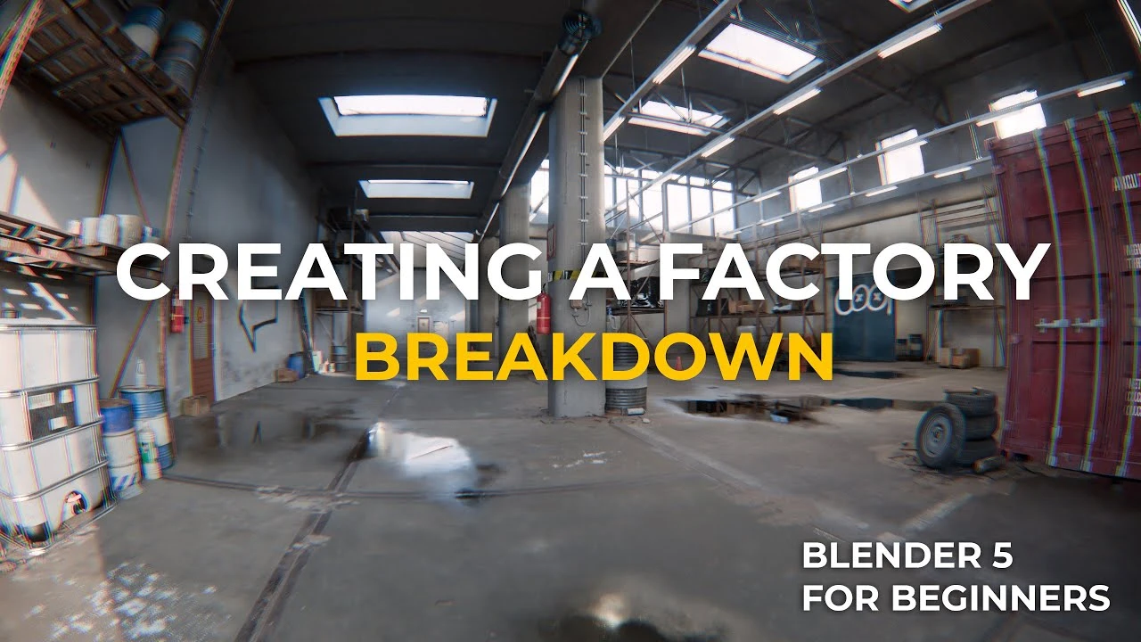 Creating a Factory in Blender 5, Full Breakdown