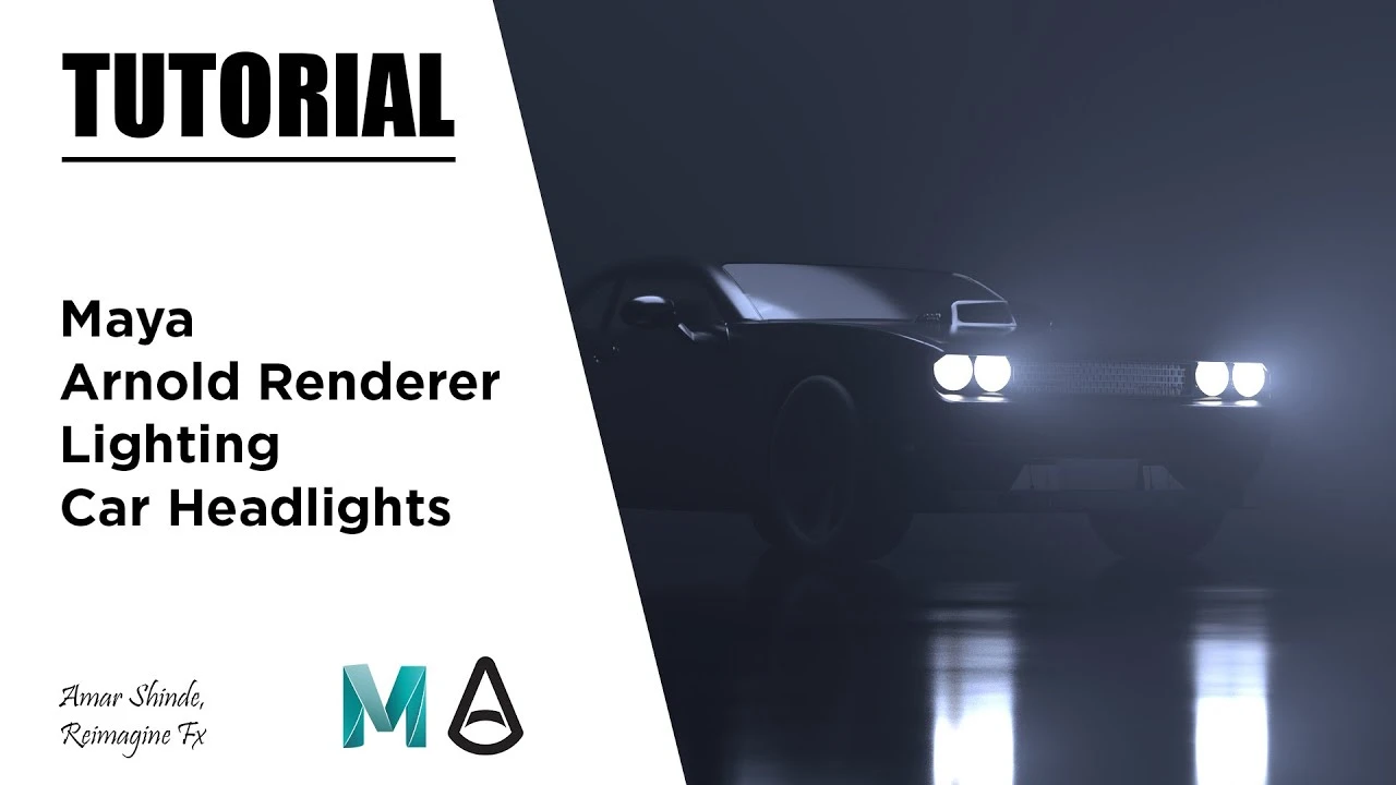 Lighting Car Headlights In Maya And Arnold Renderer - Tutorial