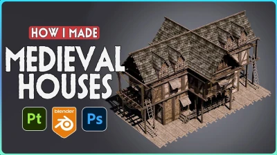 How I Made The Medieval Houses Modular Kit in Blender