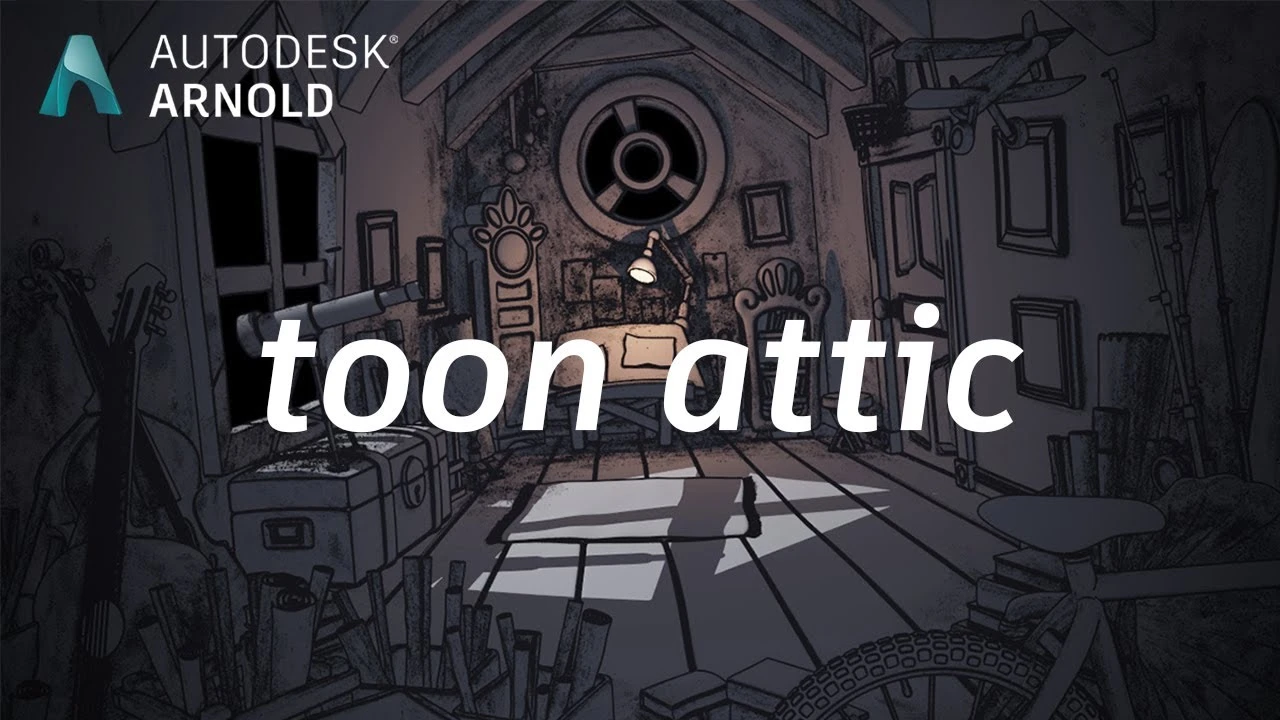 Arnold tutorial - How to render an attic scene using the toon shader in MtoA