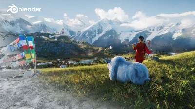 Creating a Buddhist Monastery Environment in Blender