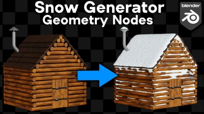 Snow Generator with Geometry Nodes 🌨️ (Blender Tutorial)