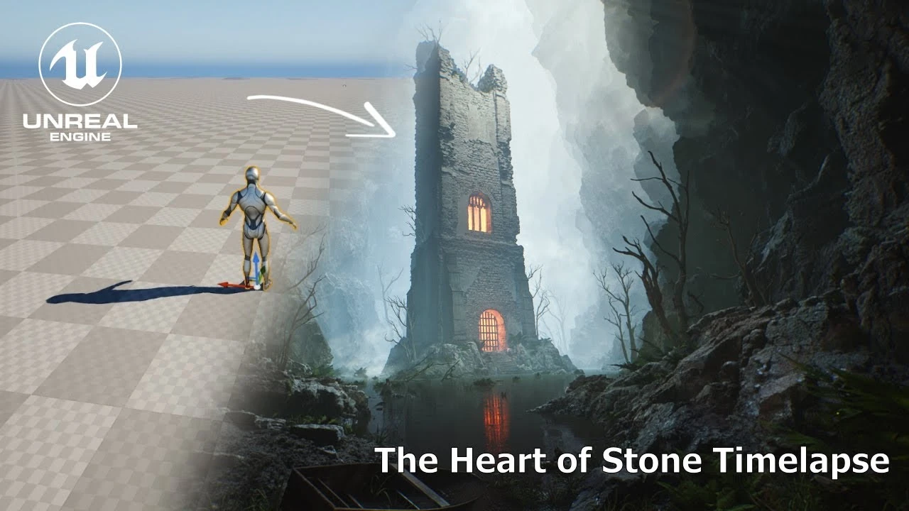 Speed Level Design UE5 - The Heart of Stone | Timelapse