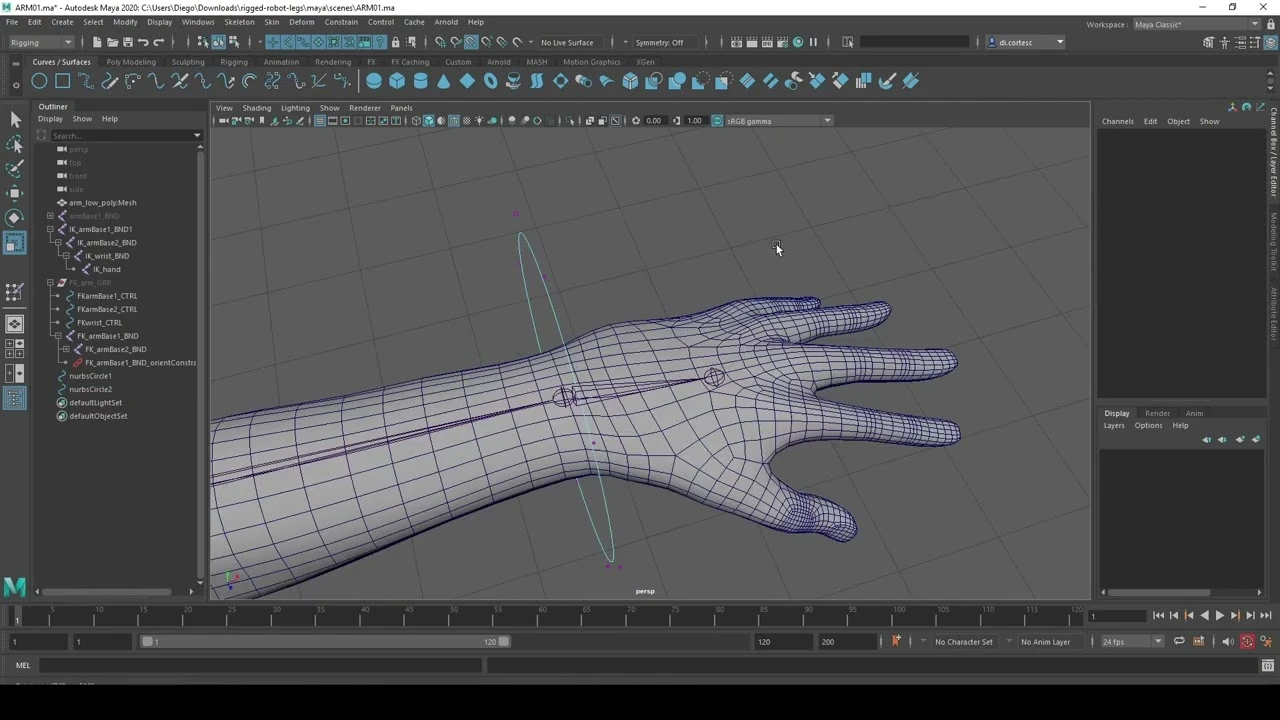 Rigging brazo IKFK Parte 2