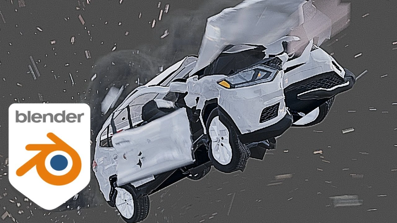 How to simulate a car crash in blender