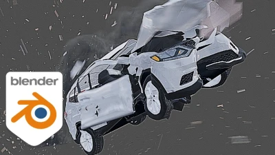 How to simulate a car crash in blender